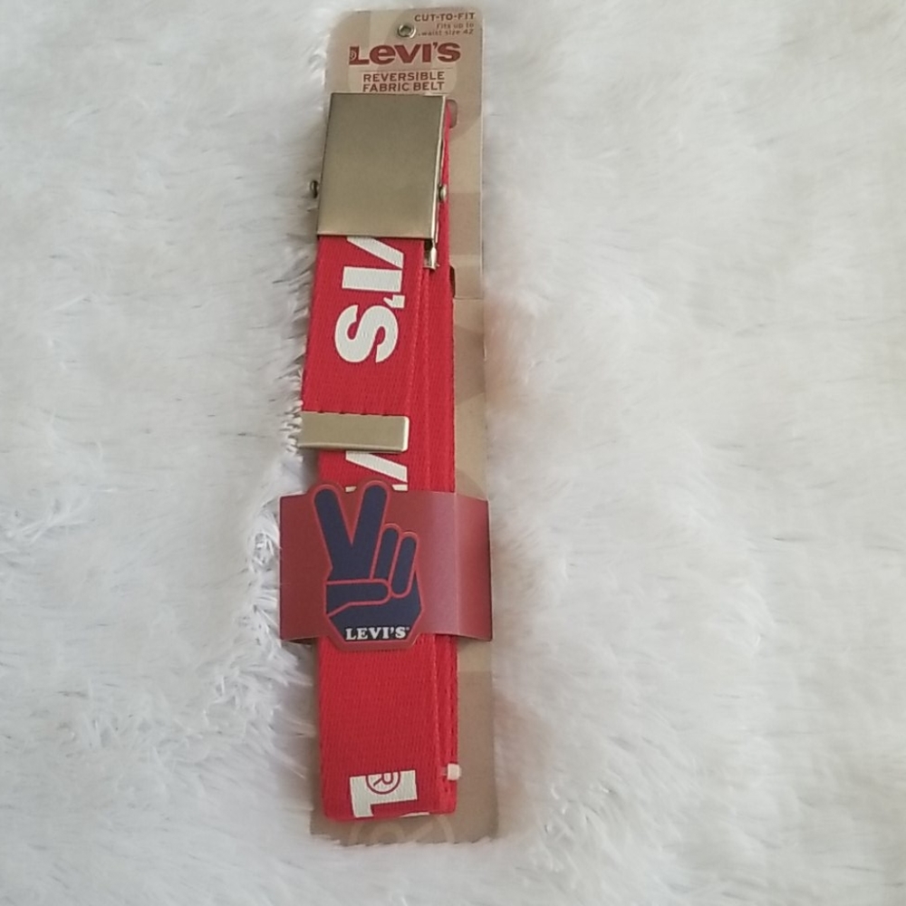 SOLD‼LEVI'S Reversible Cut to Fit Fabric Belt - Picture 3 of 5